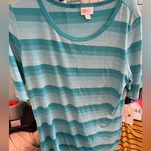 Lularoe Large Gigi - BNWT Blue Stripe